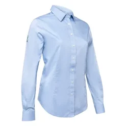 IS-NS7 - Camisa Oxford resistente a vincos para senhoras - Azul