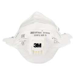 Respirador descartável FFP3 com válvula, combinando proteção profissional e conforto avançado através do exclusivo design V-Flex™