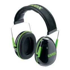 Protetores auriculares uvex K combina proteção superior (até 35 dB de atenuação) com um design leve e ajustável.