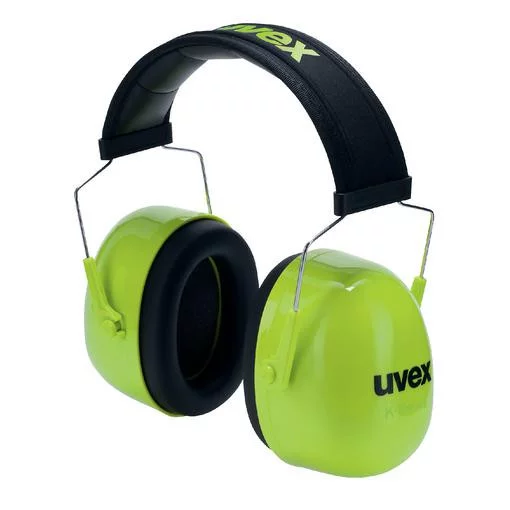 Protetores auriculares UVEX K4 com atenuação SNR 33 dB, ajuste ergonómico e almofadas em memory foam para conforto prolongado. Disponível individualmente ou em caixas de 20 unidades.