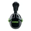 Os protetores auriculares UVEX K1 H oferecem proteção superior (SNR 27 dB) com almofadas macias que se adaptam ao formato da cabeça para conforto prolongado. Permitem rotação 360° para posição de espera ou descanso.