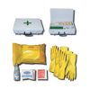 Kit completo de primeiros socorros industrial, incluindo todos os itens do Regulamento 3 mais suprimentos adicionais para emergências químicas e biológicas.