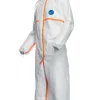 Fato de proteção química Tyvek® 800 J (CE CAT III Tipo 3), para riscos químicos limitados e partículas, disponível em tamanhos S-XXXL e vendido individualmente ou em caixas de 80 unidades.