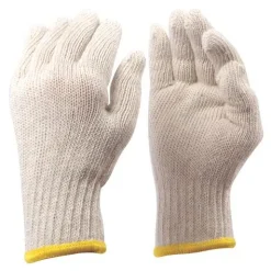 Luvas de malha de algodão crochê GCC oferecem proteção leve e respirável para manuseio seco básico, em tamanho único (10), vendidas individualmente.