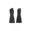 Luva de latex preto 16" (40cm) com palma rugosa para bio-resíduos e químicos, tamanho 10 (venda por par).