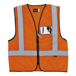 Colete refletivo (fecho de correr + bolso ID), tam. S-5XL.