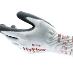 As luvas HYFLEX 11-735 oferecem proteção premium contra cortes (nível ISO C) com conforto excepcional, sendo ideais para trabalhos industriais exigentes.