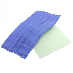Máscara reutilizável PB95 (branco/azul) com 4 filtros descartáveis (8 lavagens/filtro, eficaz contra COVID-19) - venda unitária (filtros extras disponíveis).