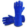 A luva GWBL35 é uma luva de couro com 35 cm de comprimento, concebida especialmente para aplicações de soldadura. Apresenta uma tira reforçada para maior resistência em zonas críticas de desgaste. Proporciona proteção eficaz contra calor e faíscas, sendo altamente durável e robusta para ambientes industriais exigentes.