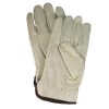 Luva mecânica em couro de vaca tipo grain leather, da gama executiva, ideal para trabalhos exigentes que requerem resistência, conforto e proteção reforçada.