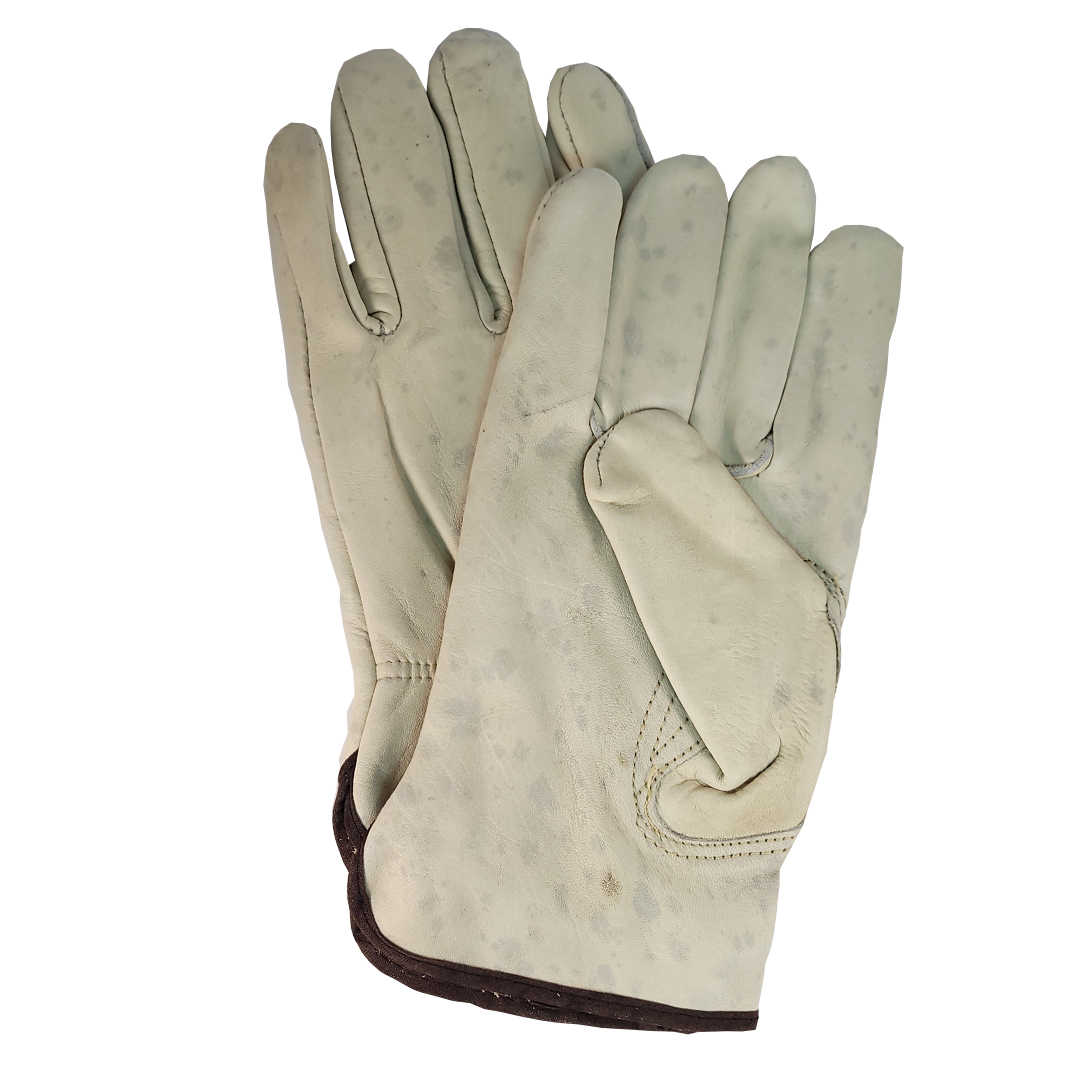 Luva mecânica em couro de vaca tipo grain leather, da gama executiva, ideal para trabalhos exigentes que requerem resistência, conforto e proteção reforçada.