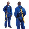 Arnês de corpo inteiro com talabarte absorvedor de energia permanentemente fixo, concebido para utilização em superfícies.
