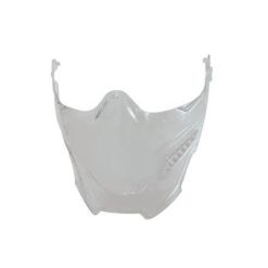 Protetor facial resistente a impactos, com escudo em policarbonato e ventilação indireta, concebido para acoplar-se aos óculos Maxvision.