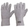 Luva de couro cromado com 4 polegadas (aprox. 10 cm), concebida para aplicações de soldadura.
