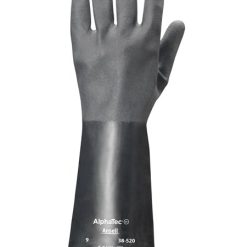 Luvas CHEMTEK 38-520 em borracha butílica oferecem proteção superior contra químicos agressivos (aldeídos, ácidos concentrados e solventes), mantendo destreza e conforto, com certificações EN 388/374.