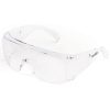 Os óculos de segurança WRAP AROUND DV-1C oferecem proteção periférica com lentes anti-embaçantes e design sobreposto, ideais para uso profissional com óculos graduados.